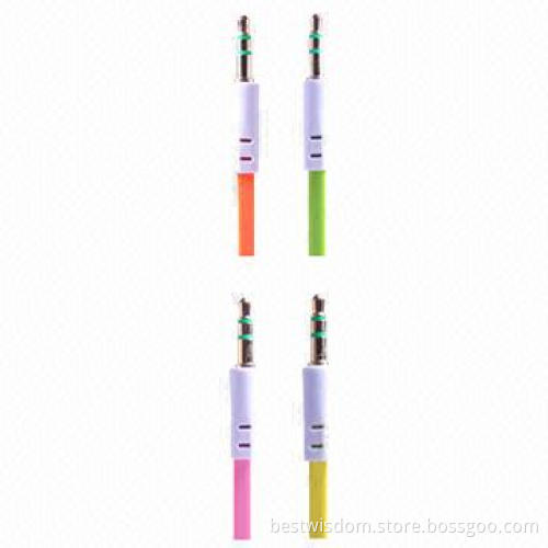 3.5mm stereo plug cables, various colors are available